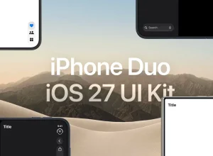 iPhone Duo iOS 27 UI Kit for Figma