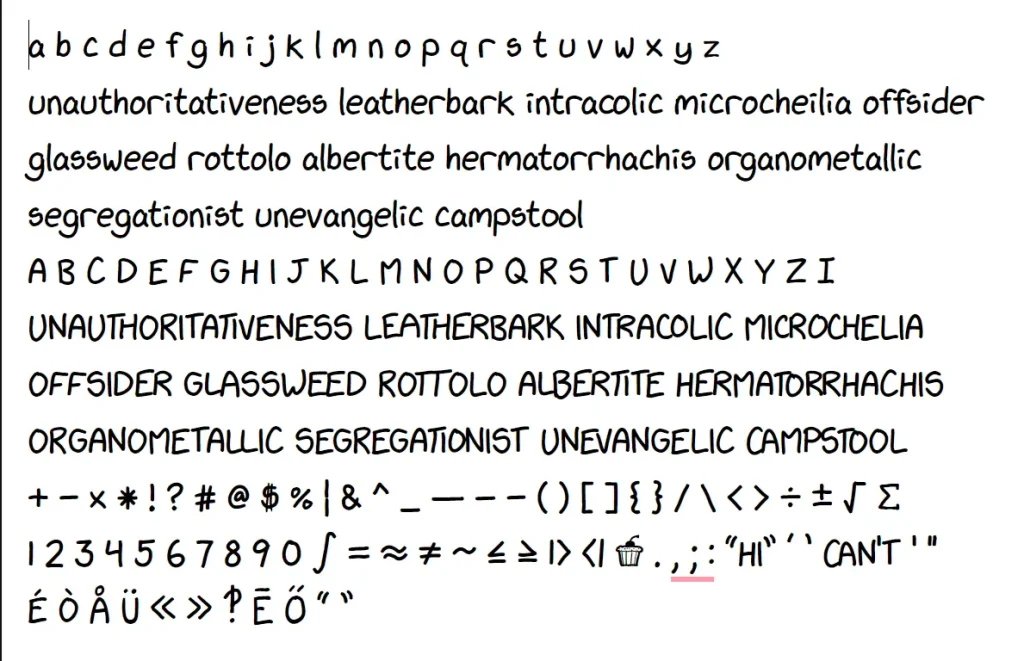 xkcd-handwritten-font