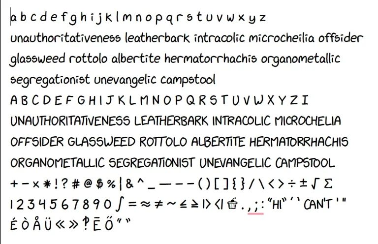 xkcd-handwritten-font