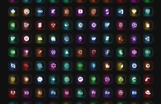 120 Free Tech Icons for Figma in Dark Glassmorphism Style