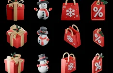 10 Free Christmas 3D E-Commerce Icons (SVG & PNG)