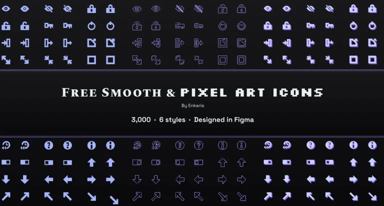 3,000 Free Smooth & Pixel Art Icons for Figma